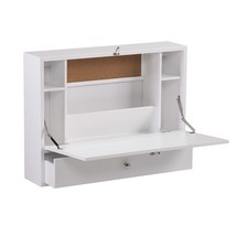 SEI Furniture Willingham Wall Mount Folding Desk, White - £156.60 GBP