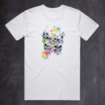 Paint splashed Skulls   - Graphic Tee  #0032 - £11.56 GBP