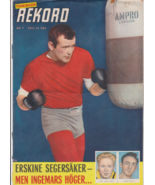 Rare 1958 Swedish Rekord Journal CARMEN BASILLO  Boxing Card Uncut Cover - £52.96 GBP