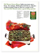 Del Monte Green Beans Empress Recipe Vintage 1968 Full-Page Magazine Ad - £7.77 GBP