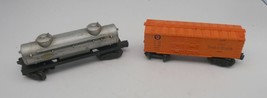 Lot Of 2 Lionel Train Cars - Boxcar X6004 &amp; 6465 Sunoco Two Dome Tank Car - £18.68 GBP