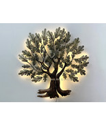 Tree of Life Metal Wall Art with LED Light Tree Symbol Wisdom Wall Sculp... - £177.34 GBP