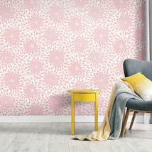 Roommates Rmk11479Wp Pink Glitter Toss The Bouquet Peel And Stick Wallpaper - £29.09 GBP