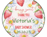 12 Berry Sweet Strawberry Baby Shower Thank You Favor Stickers Labels ta... - $7.99