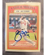 Yadir Molina Hand Signed Baseball Card Autographed St Louis Cardinals Auto - $61.74 CAD