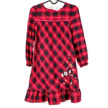 Disney Store Minnie Mouse Christmas Nightgown 7 8 Girls Pajamas Plaid Red PJs - $23.62