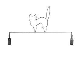 Classic Motifs 8 Inch Black Cat Craft Hanger With Holding Clips - $10.95