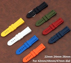 Watch Band Silicone Rubber Watchband Strap Buckle Replace for Panerai 22... - $32.89+