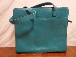 Buxton Turquoise Genuine Leather Reno Laptop Business Woman Travel  Tote... - $16.79