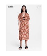 NWOT Rag &amp; Bone Elysse Midi Dress Rust Floral Chiffon $495 XS - $112.50