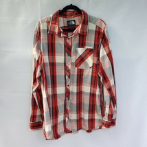 The North Face Button Down Red/Gray/Blue Plaid Shirt Men's XL - £13.63 GBP