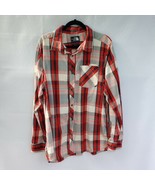 The North Face Button Down Red/Gray/Blue Plaid Shirt Men&#39;s XL - $23.70 CAD