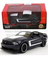 2012 Ford Mustang Boss 302  1/24 Scale Diecast Model by Maisto - Black w... - €29,68 EUR