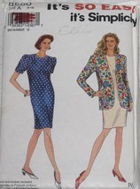 Simplicity Pattern 8550 Misses&#39; Slim Dress &amp; Jacket Sizes 8-18 Uncut Vintage - £6.91 GBP