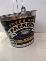 NFL Green Bay Packers 5 qt Galvanized Steel Pail Bucket Tin carry Handle - $23.16