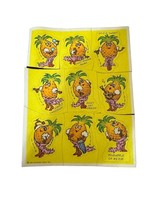 Hallmark Vintage 1983 Scratch &amp; Sniff Stickers 80s Pineapple Full Sheet Taped - £50.38 GBP
