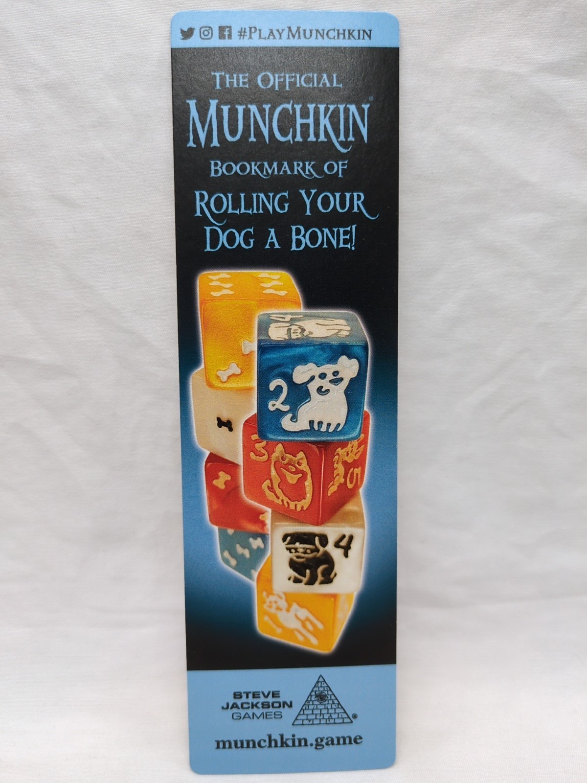 The Official Munchkin Bookmark Of Rolling Your Dog A Bone! - $17.81