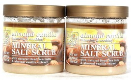 2 Dead Sea Collection 23.28 Oz Almond Vanilla Balance Soothe Mineral Salt Scrub 