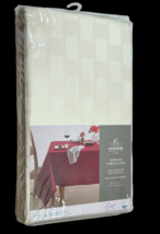 JC Penney Home Serenade Tablecloth 60" x 102" Cream Spill Resistant Soli... - $29.70