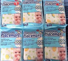 6 Packs Of Disposable Baby Placemats - 36 Ct - Ideal for Home &amp; Travel - $10.69