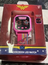 DC Wonder Woman LED Digital Watch Touchscreen Display Girls Kids Pink New - £7.75 GBP