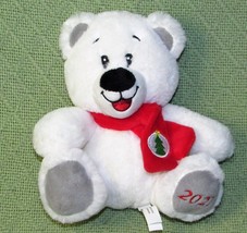AMERICAN GREETINGS CHRISTMAS TEDDY 2021 WHITE BEAR PLUSH STUFFED ANIMAL ... - £9.95 GBP