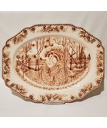 Vintage Embossed 17&quot; x 13&quot; Majesty Turkey Platter Serving Dish Thanksgiving - £50.48 GBP