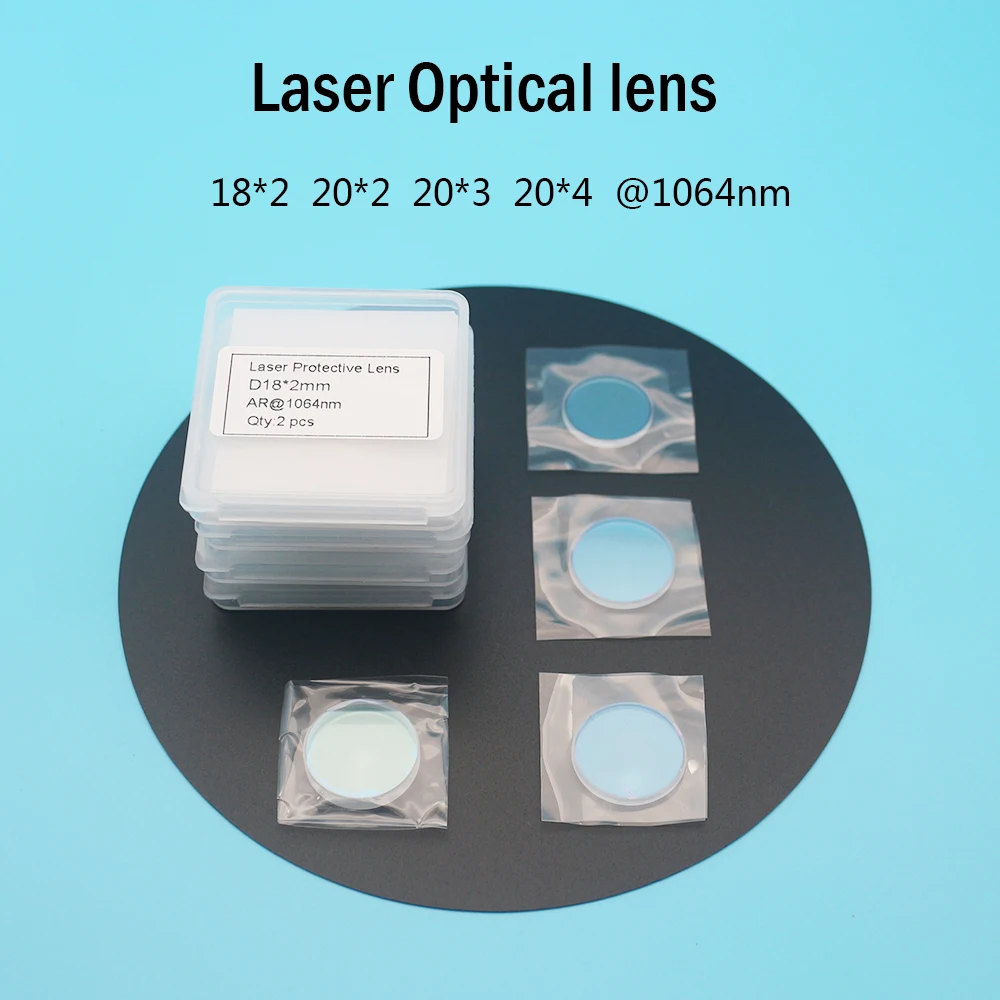 JHCHMX Hand Welding  Laser Protective Lens Optical Gl 18*2/20*2/20*3/20*4mm 1064 - £65.11 GBP