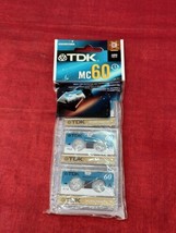 3 New Tdk Microcassette Mc 60 Minute Sealed Package Audio Cassette Tape Japan - £7.08 GBP