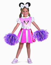 Minnie Mouse Cheerleader Girls Halloween Costume Toddler Size 3T-4T - £21.45 GBP