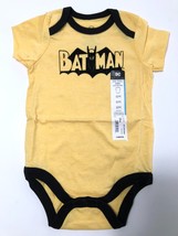 DC Comincs Boys Yellow Batman Short Sleeve Bodysuit Size NWT Size: 6 Mo. - £9.38 GBP