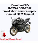 Yamaha-YZF-R-125-2008-2012 Workshop service repair manual,OEM Manual,Factory rep - $14.99