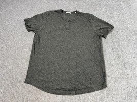 Buck Mason Shirt Mens XL Heather Gray Curved Hem Tri-Blend Crewneck Tee ... - $24.74