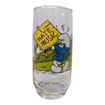 Vintage 1982 Payo SMURFS Collectors Drinking Glass &#39;GROUCHY&#39; :-) - £8.01 GBP