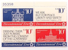 United States Stamps Block of 4  US #1543-46 1974 First Continental Congress - $2.99