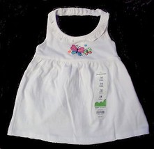 Jumping Beans Baby Toddler Girls White Butterfly Halter Top - £3.98 GBP