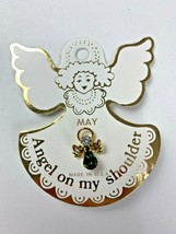 Angel on My Shoulder May Birthstone Lapel Pin NEW - £6.44 GBP