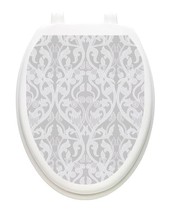 Toilet Tattoos Nouveay Gray Toilet Lid Cover Vinyl Cover Removable  - £19.06 GBP