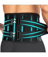 Back Brace Lower Back Pain Relief Breathable Stabilizing Belt Black L/XL - $146.33 MXN