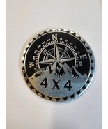 1pc Compass Auto Fender Emblem Sticker 4x4 Badge Truck SUV  2.4&quot; - $10.97 CAD