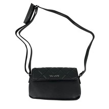 Tahari Calista Crossbody Bag Black Vegan Leather Flap New - $649.35 MXN