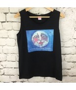 Once In A Blue Moon Womens Sz M Top Black Lincoln City Sleeveless Tank  - £7.78 GBP