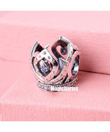 925 Sterling Silver Elsa&#39;s Crown Disney Princess Blue Cz Charm Bead QJCB527 - €14,48 EUR