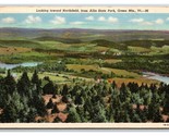 Birds Eye View Allis State Park Northfield Vermont VT Linen Postcard N25 - $3.36
