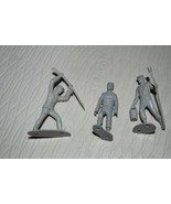 Lot 3 Marx Original Centennial Civil War 54mm Grey soldier soldiers #2 - $21.39