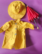 American Girl Doll PC Molly&#39;s Winter Story Rain Coat, Hat, Umbrella - £36.32 GBP