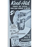 1942 KOOL-AID - 7 FLAVORS - Budget Beverage-10 Big Cool Drinks Vintage P... - $15.97 CAD