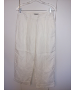 J. CREW LADIES IVORY LINED PLEATED CROPPED PANTS-6P-NWT-LINEN/LYOCEL-NIC... - £26.78 GBP