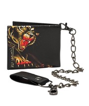 Ed Hardy Men&#39;s Panther Chain Bifold Wallet Size One Size - $39.60