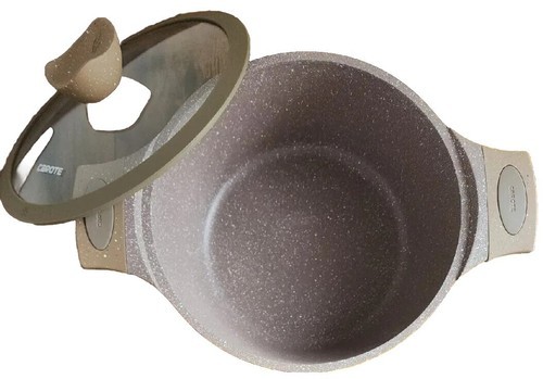 CAROTE ~ 4.3 Qt Casserole Pan w/Lid ~ BROWN Granite ~ Induction Stone Item image 2
